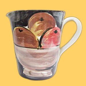 MARCO e CRISTINA Water Pitcher Bowl Of Oranges Hand Painted Made In Italy